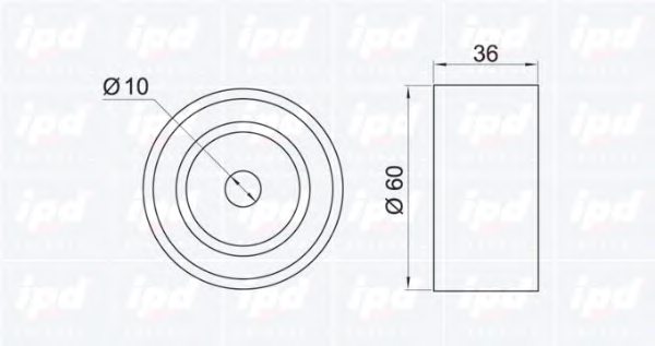 IPD 15-0644 Deflection/Guide Pulley, timing belt